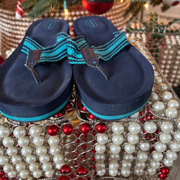 NWOT COACH BLUE SANDALS 6.5 - Picture 2 of 3